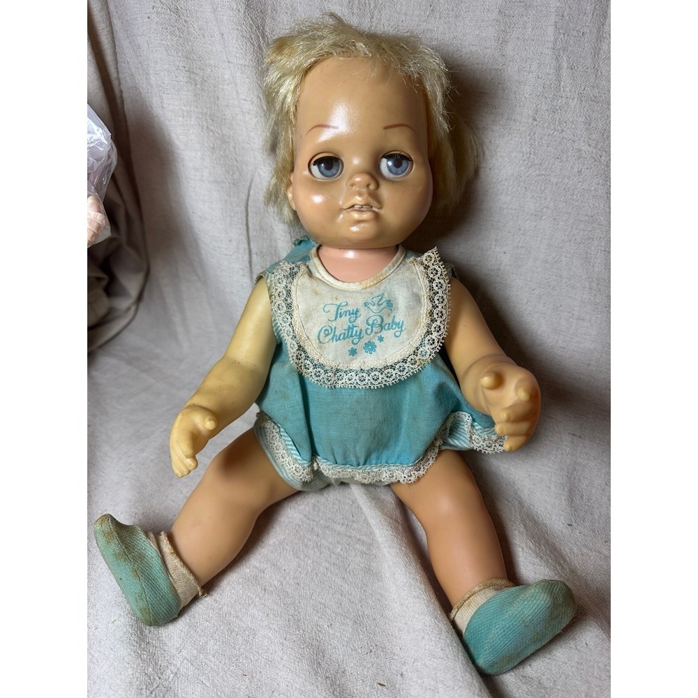 Vintage 1960's Mattel Tiny Chatty Baby Doll READ DESCRIPTION